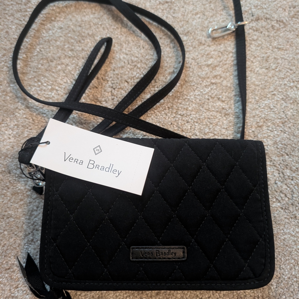 Vera Bradley Quilted Black Crossbody Bag
